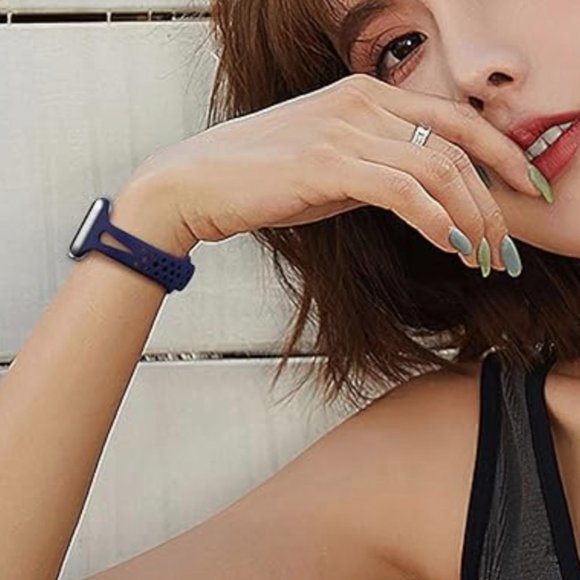 Apple Watch SLIM Silicone Band - NAVY BLUE - 38mm/40mm/41mm - Picture 4 of 6